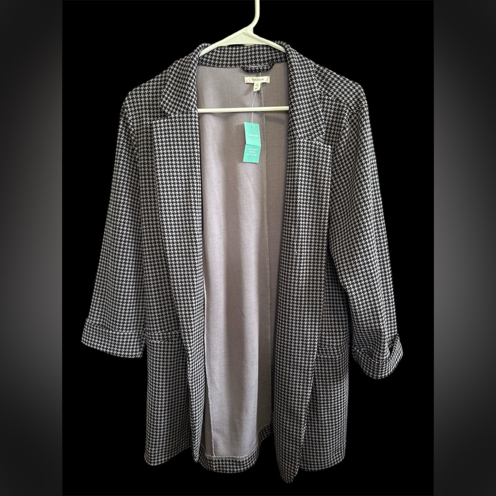 Maurices Purple and Black Checkered Blazer size XL New with Tags